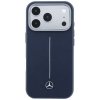 Etui Mercedes Leather Semi Wrap Iconic   Line MagSafe do iPhone 17 Pro Max granatowy